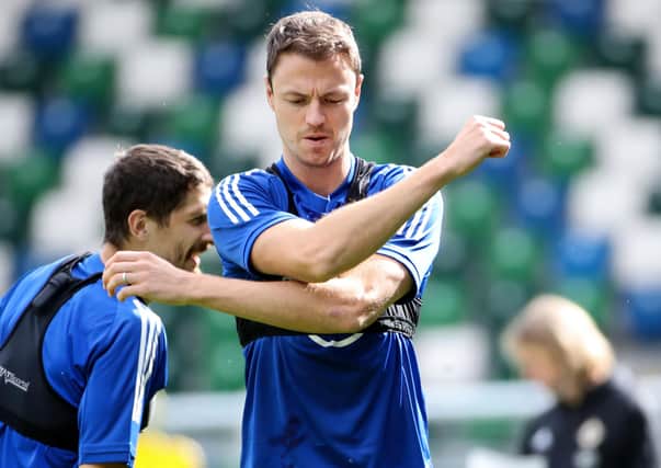 Northern Ireland and Leicester City defender Jonny Evans. Pic by PressEye Ltd.