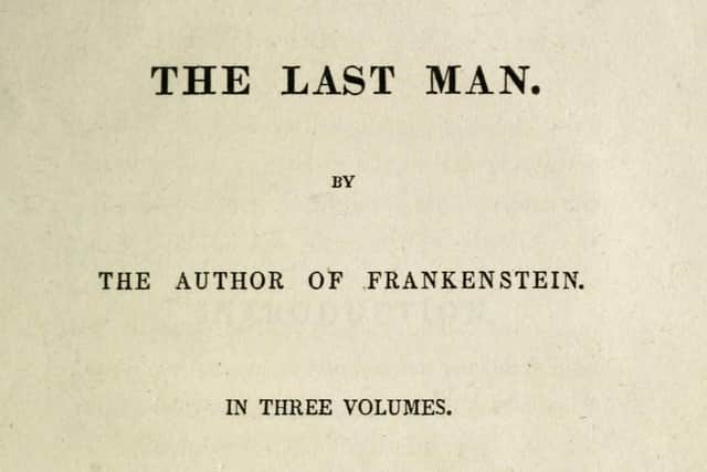 Title Page of First Edition of The Last Man by Mary Shelley. Published 1826