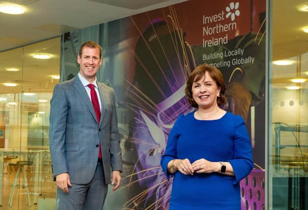 Minister Diane Dodds with Steve Harper, Invest NI’s Executive Director of International Business