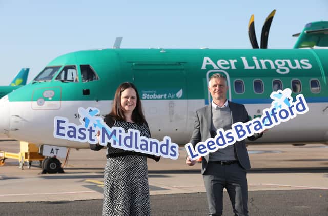 Ellie McGimpsey, Aviation Development Manager at George Best Belfast City Airport, joined by Ciaran Doherty, Stakeholder Liaison Manager at Tourism Ireland