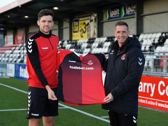 Crusaders boss Stephen Baxter welcomes Adam Lecky to the club