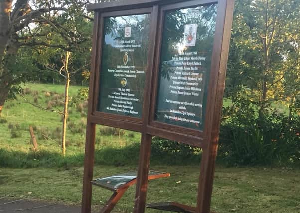 Vandalism at the Ballygawley bus-bomb memorial