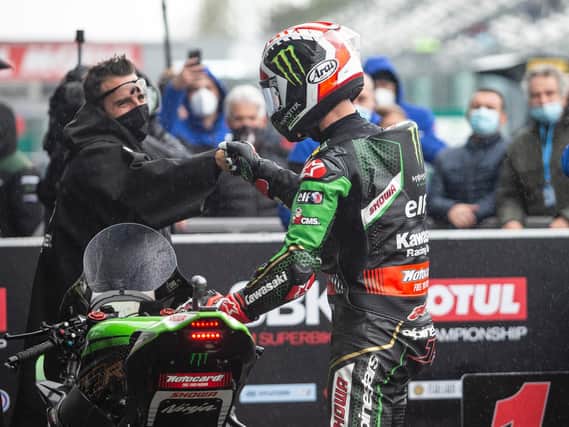 Jonathan Rea finished fourth in race three at Magny-Cours.