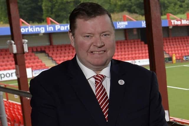 Larne Chairman Gareth Clements. Photo by Stephen Hamilton