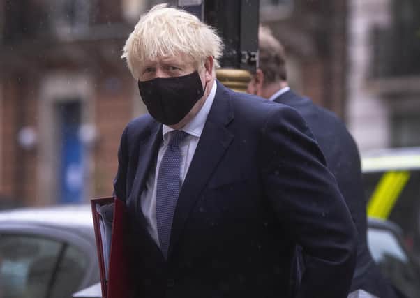Prime Minister Boris Johnson arrives at BBC Broadcasting House in London to appear on the Andrew Marr show