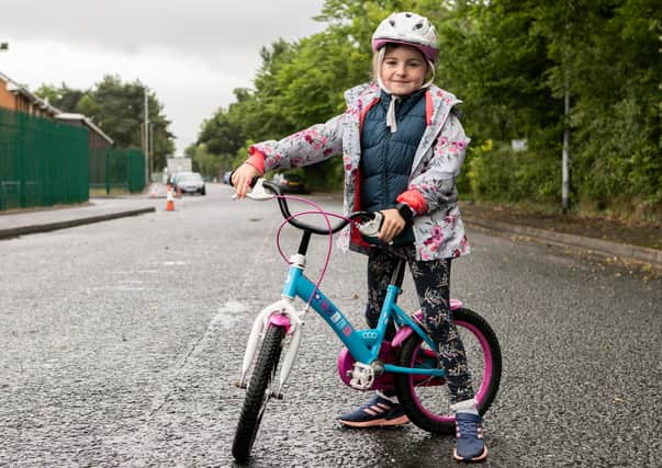 Six-year-old Aiabha Loughran cycled as far as she could every day in June, inspired by her aunt’s recovery from a serious head injury.