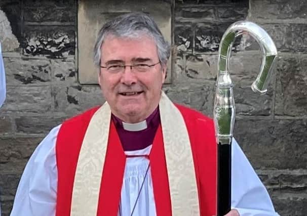 Church of Ireland Archbishop of Armagh, Rev John McDowell, in red. Sept 2020.