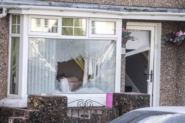 06/10/20 MCAULEY MULTIMEDIA..Police remain at the scene of an overnight shooting in Coleraine, a woman is in a critical condition after sustaining a gunshot wound to the back of the head.Pic Steven McAuley/McAuley Multimedia