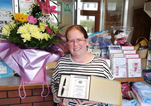 Clough Postmaster Norma Warnock has received praise and an award for her outstanding customer service. 
Full story on P9
