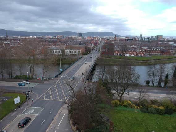 The incident was reported at the Ormeau Bridge