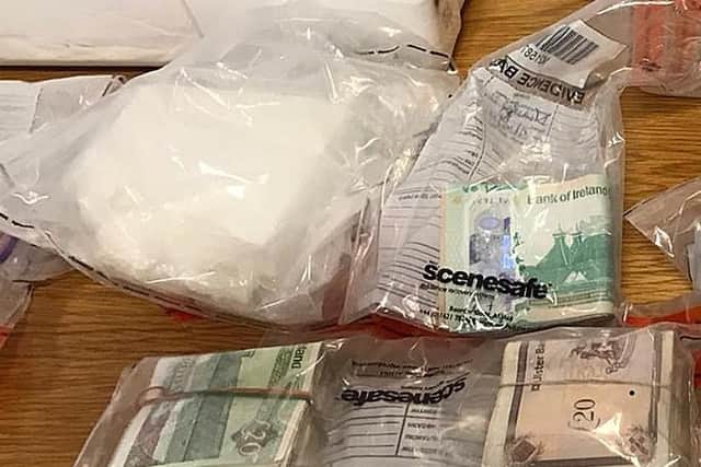 Detectives from Police Service of Northern Ireland’s Organised Crime Unit seize suspected cocaine at drugs manufacturing factory in Cookstown
. Pacemaker Belfast