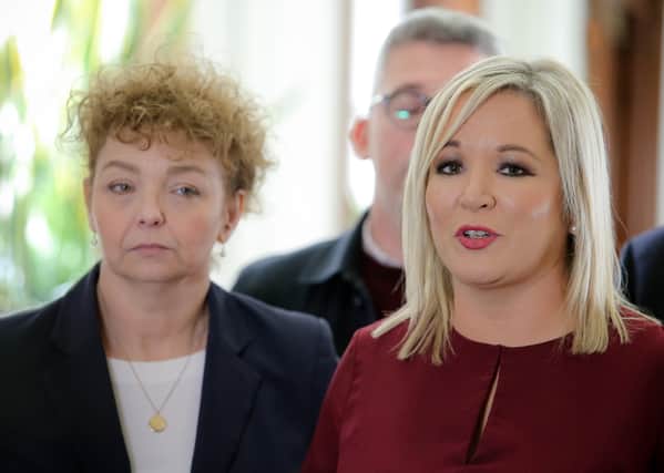 Michelle O’Neill and Caral Ni Chuilin are to continue working from home, Sinn Féin said