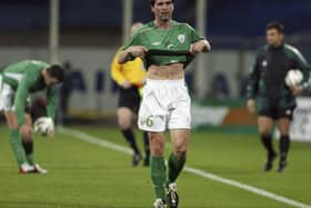 Ireland's Roy Keane looks dejected before the World Cup Qualifying Group Four match against Israel played at the National Stadium March 26, 2005 in Ramat Gan, Israel. (Photo by Uriel Sinai/Getty Images).