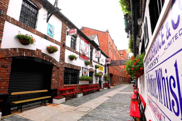 The well-known drinking spot The Duke of York in Belfast