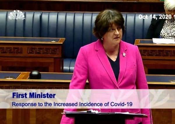Even First Minister Arlene Foster was vague in answering some specific questions in the Assembly today