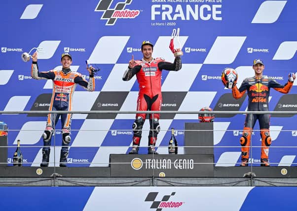 Danilo Petrucci won the French MotoGP from Alex Marquez and Pol Espagaro.