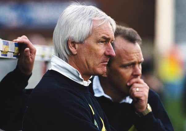 Norwich City manager Mike Walker in 1993. Pic by Phil Cole/Allsport/Getty Images.