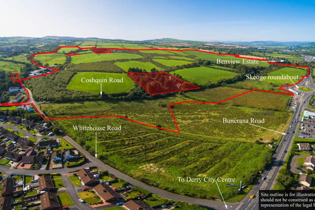 The site, which is located at lands west of Buncrana Road between Whitehouse Road and Benview Estate in Coshquin, is expected to deliver over 3,000 new social, affordable, and private homes, and create a new urban village