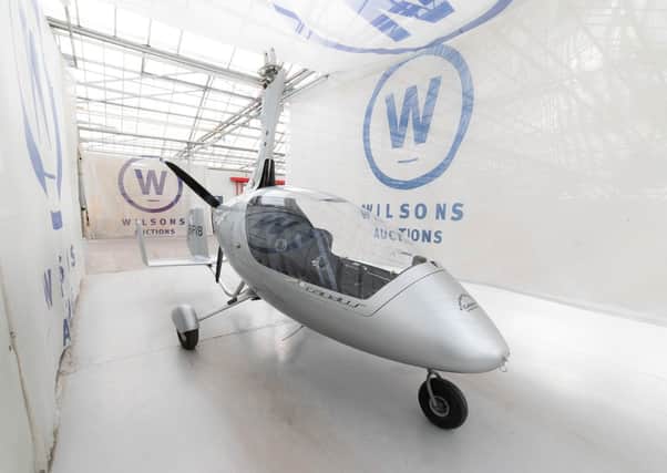 The gyrocopter going under the hammer this week