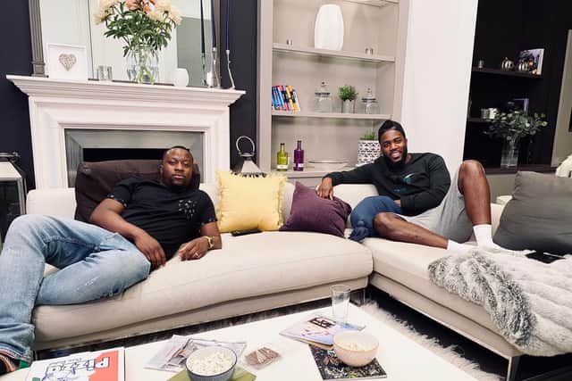 Celebrity Gogglebox favourites Mo Gilligan and Babatunde Aleshe hit the sofa