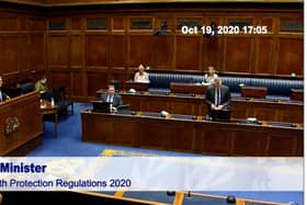 Junior Minister Declan Kearney admitted that what he was asking MLAs vote vote on was weeks out of date