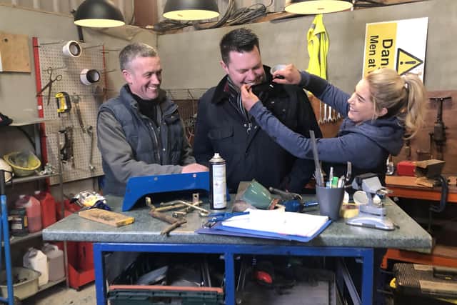 Stephen, Darren and Tylor in the workshop