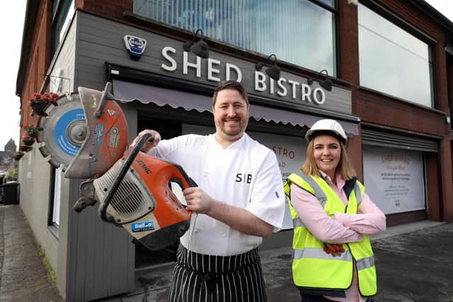 Husband and wife duo, Jonny and Christina Taylor, on site at the newly expanded restaurant on the Ormeau Road