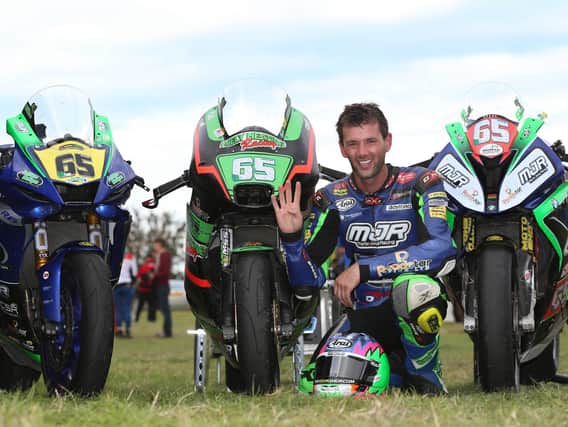 Michael Sweeney celebrates a four-timer at the East Coast Festival at Killalane in September 2019.