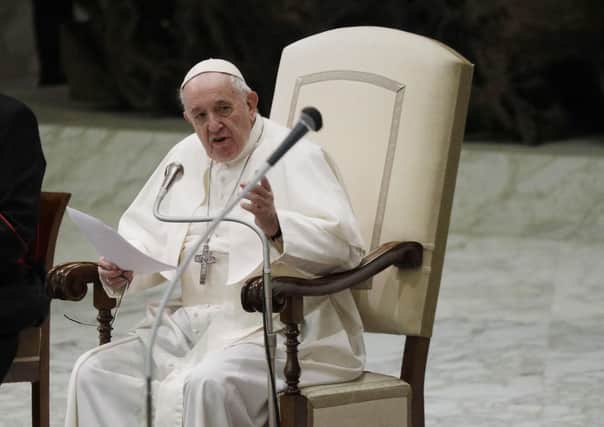 Pope Francis said"homosexual people have the right to be in a family"
