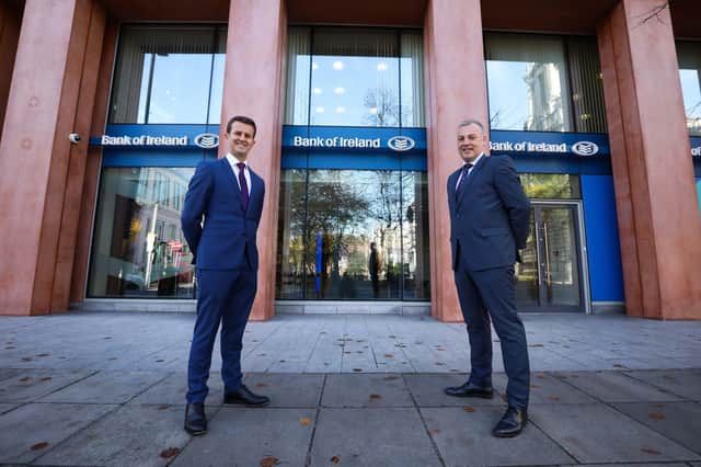 William Thompson, Head of Consumer Banking NI, Bank of Ireland UK and Michael Pucci, Belfast City Centre Branch Manager