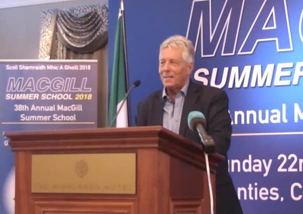 Peter Robinson first said at Glenties in Donegal in July 2018, above, that the case for the Union needed to be made. Now it is time to act