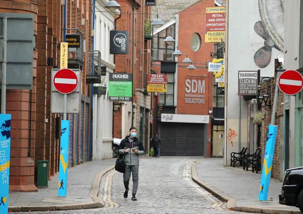 Belfast and other town and city centres have experienced a significant drop in footfall during the coronavirus pandemic.
Picture: Jonathan Porter/PressEye