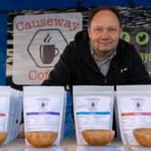 Graham Watts pictured with the Causeway Coffee range