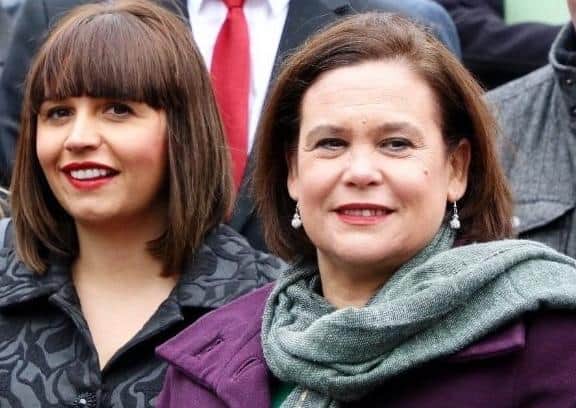 Elisha McCallion (left) and Sinn Fein President, Mary-Lou McDonald.