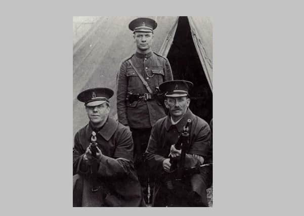 Image of Ulster Special Constabulary men. Sent in by Gordon Lucy to accompany his article on USC of Nov 2020. Pic is of unknown origin and unknown people but he says it is dated 1920