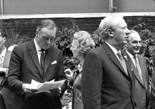 William Whitelaw, left, talks to fellow Cabinet minister Margaret Thatcher in the cabinet of the newly elected PM Ted Heath, right, in June 1970. Within two years Whitelaw would be secretary of state for Northern Ireland and within weeks of that appointment he would have talked to the IRA