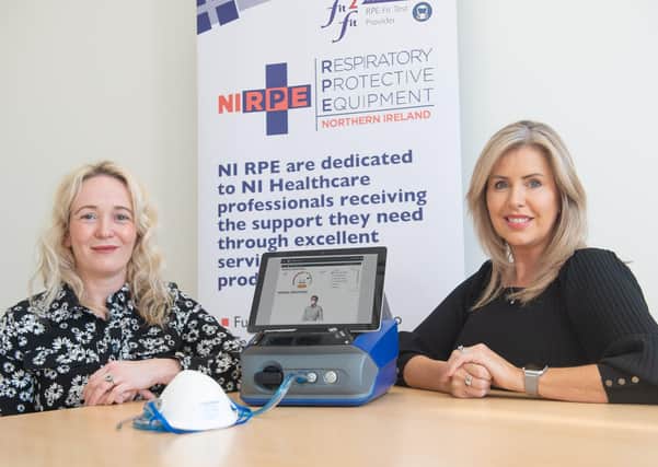 Sisters Orla and Shauna Ryan of NIRPE (Northern Ireland Respiratory Protective Equipment) are the first women in Northern Ireland to gain accreditation by the British Safety Industry Federation (BSIF) Fit2Fit scheme for the fitting of face masks. NIRPE, which is located at Ards Business Hub, is providing its services to both healthcare and other industries in which face fit testing is required. For more information go to: https://www.nirpe.com/