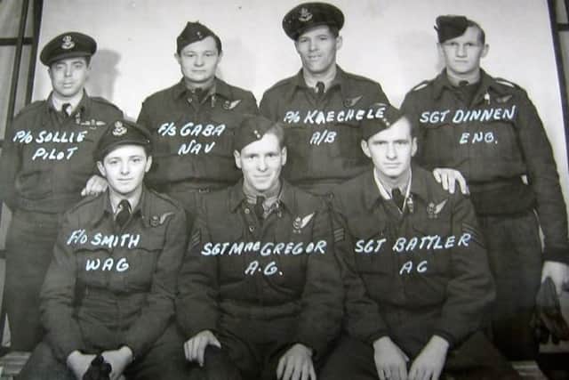 Sergeant Dinnen (back right) With His Crewmates Who Died in 1945. (Survivor J.H. Waugh not in Photograph.