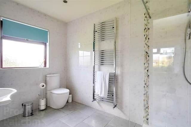 The property has a luxury bathroom plus an upstairs shower room