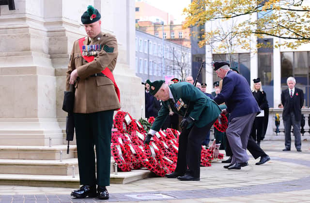 Remembrance Sunday at Belfast's cenotaph in 2019.
Picture: Arthur Allison/ Pacemaker.
