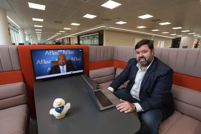 Keith Farley, Managing Director of Aflac Northern Ireland and Virgil Miller, Executive Vice President, Chief Operating Officer, Aflac U.S.; President, Aflac Group