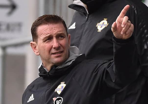 Northern Ireland boss Ian Baraclough is plotting a path to the EURO 2020 finals. Pic by Pacemaker.