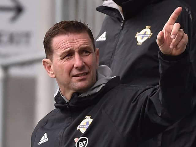 Northern Ireland boss Ian Baraclough is plotting a path to the EURO 2020 finals. Pic by Pacemaker.