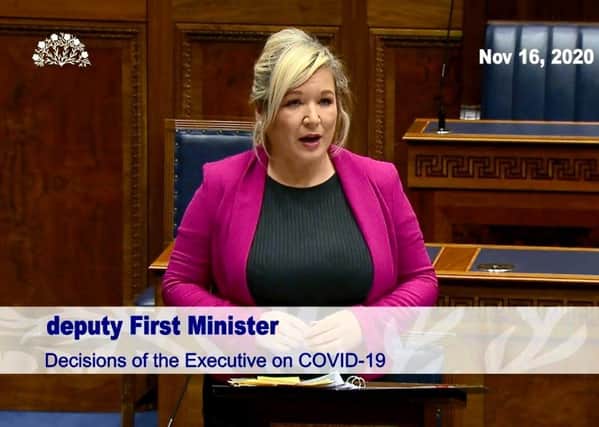Michelle O’Neill appeared before MLAs for the first time since the chaos of last week