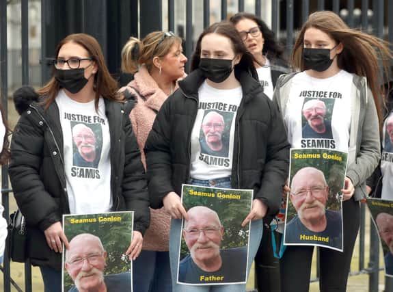 Members of Seamus Conlon's family at court today