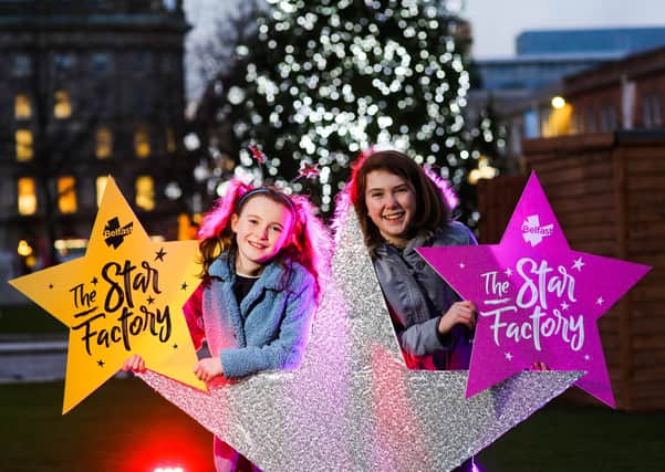 Sisters Ellie and Molly O’Hara get ready to visit The Star Factory which is opening in the grounds of City Hall this weekend
