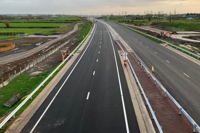 The latest section of the A6 to open for road users on Monday morning.