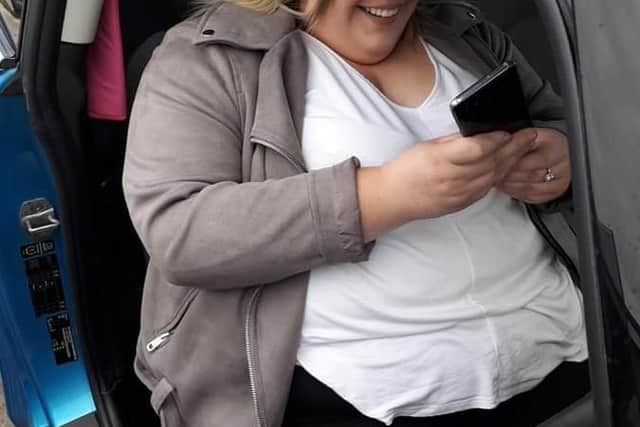 Victoria Wilson before her weight loss at 26.5 stone