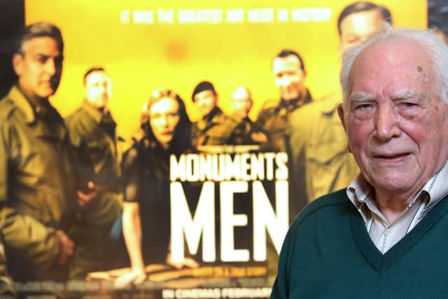 Veteran Teddy Dixon got the VIP treatment at Movie House Dublin Road when he came in to watch The Monuments Men. before seeing the film which stars George Clooney and Matt Damon. Picture John Murphy Aurora PA