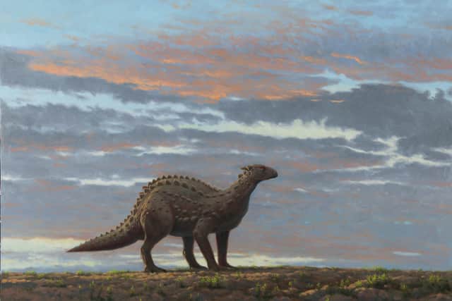 Artist’s impression of Scelidosaurus by Julian Friers